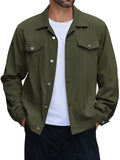 Leisure 100% Cotton Denim Jacket (US Only) Jackets coofandy Army Green S 