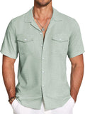 Casual Cuban Collar Summer Shirt (US Only) Shirts coofandy Light Green S 