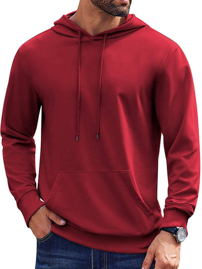 Casual Classic Versatile Hoodie (US Only) Hoodies coofandy Red S 