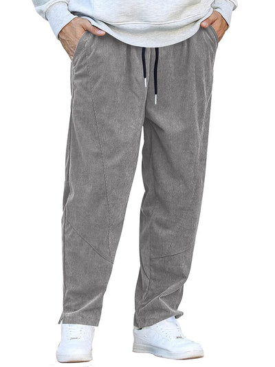 Casual Corduroy Harem Pants (US Only) Pants coofandy Light Grey S 