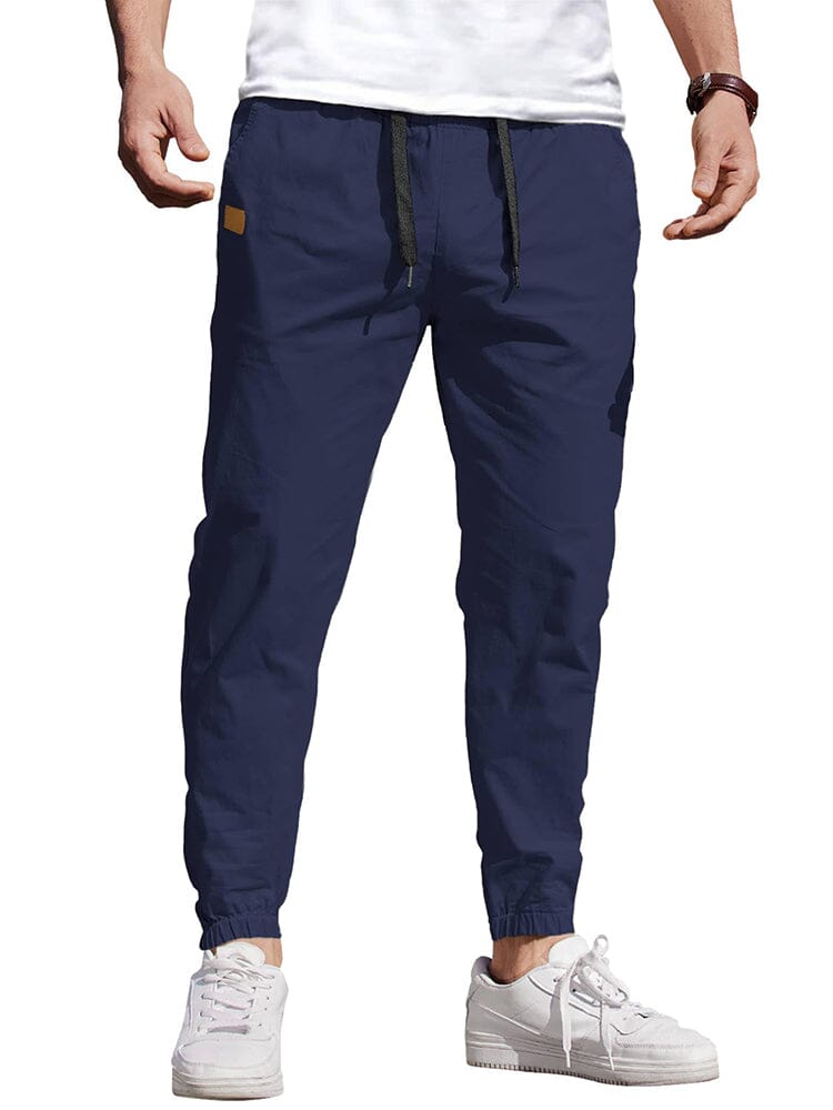 Casual Cargo Jogger Pants (US Only) Pants coofandy Navy Blue S 
