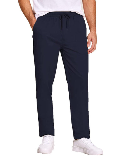 Classic Simple Relaxed Pants (US Local) Pants coofandy Navy Blue S 