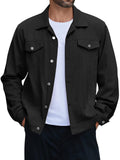 Leisure 100% Cotton Denim Jacket (US Only) Jackets coofandy Black S 
