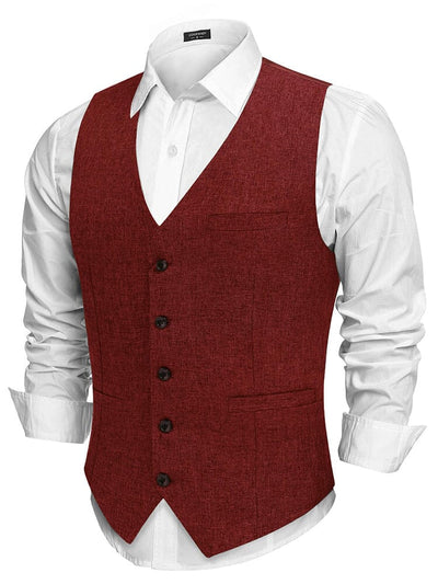 Formal Slim Fit Suit Vest (US Only) Vest coofandy Red S 