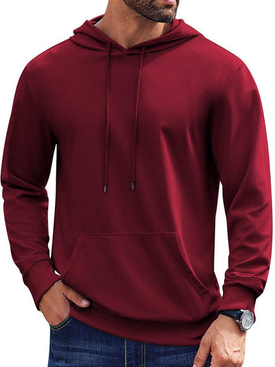 Casual Classic Versatile Hoodie (US Only) Hoodies coofandy Wine Red S 