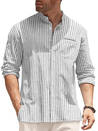 Classic fit Long Sleeve Cotton Shirt (US Only) Shirts coofandy PAT8 S 