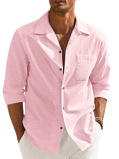Soft Classic Fit Cotton Shirt (US Only) Shirts coofandy Pink S 