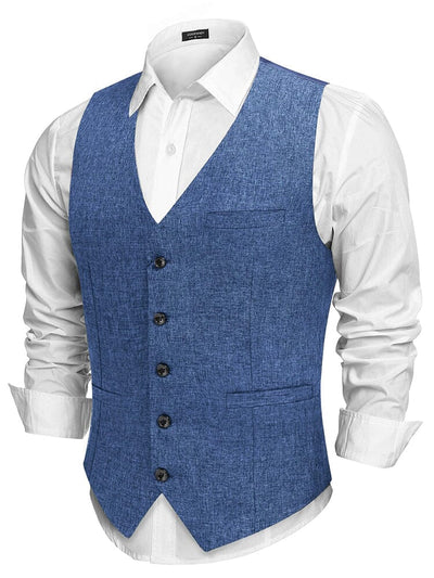 Formal Slim Fit Suit Vest (US Only) Vest coofandy Royal Blue S 