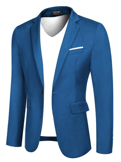 Casual Classic Suit Jacket (US Local) Blazer coofandy Dark Blue S 