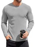 Classic Versatile Slim Fit Sweater (US Only) Sweater coofandy Light Grey S 