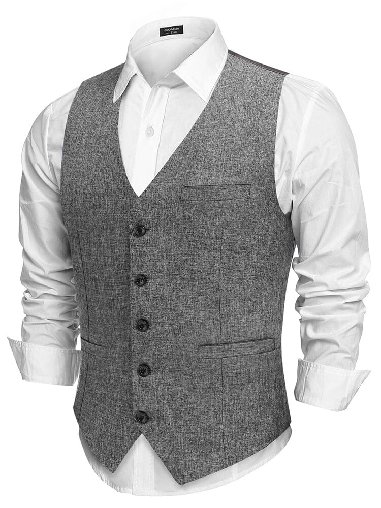 Formal Slim Fit Suit Vest (US Only) Vest coofandy Grey S 