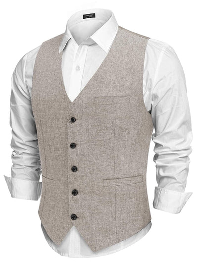 Formal Slim Fit Suit Vest (US Only) Vest coofandy Light Grey S 