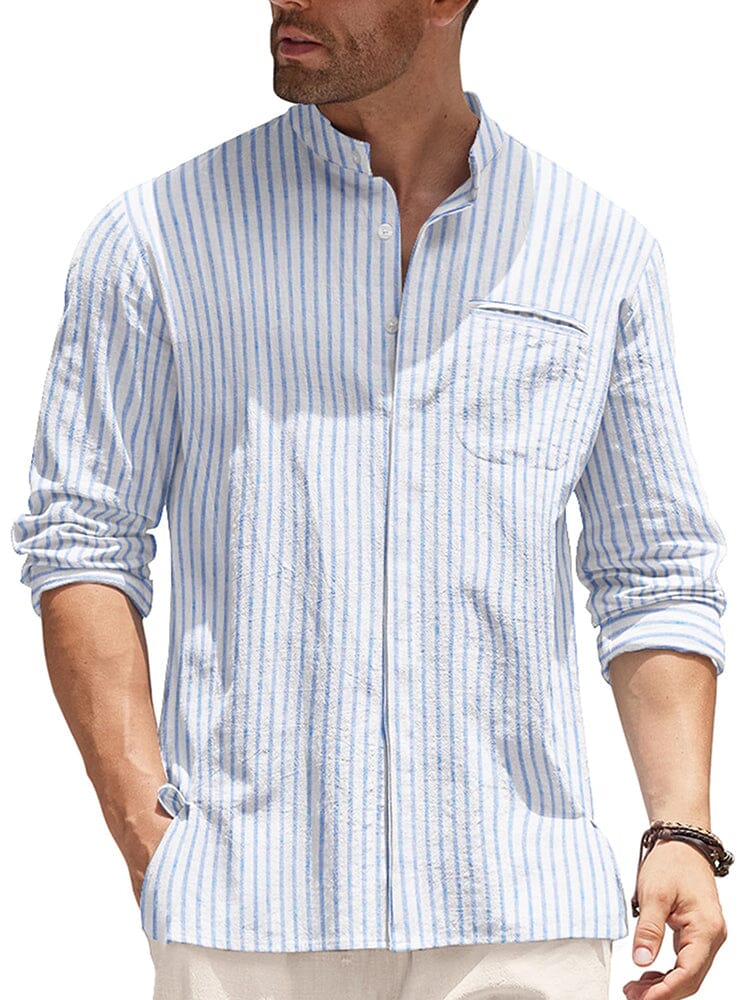 Classic fit Long Sleeve Cotton Shirt (US Only) Shirts coofandy PAT3 S 