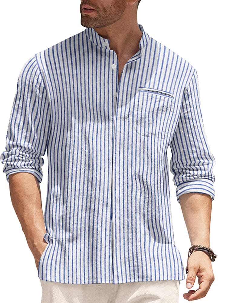 Classic fit Long Sleeve Cotton Shirt (US Only) Shirts coofandy PAT6 S 