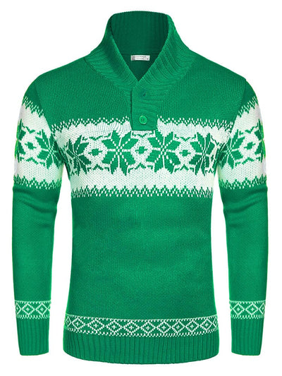 Casual Knitted Pullover Sweater (US Only) Sweater coofandy Green S 