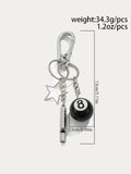 Goth Table Ball Pendant Keyring Bag Jeans Chain