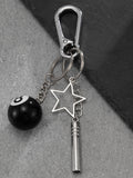 Goth Table Ball Pendant Keyring Bag Jeans Chain