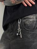 Goth Table Ball Pendant Keyring Bag Jeans Chain