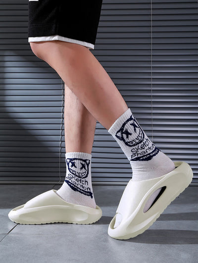 Color Block Non-Slip Slippers