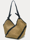 Vacation-Ready Large Capacity Woven Tote Bag