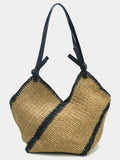 Vacation-Ready Large Capacity Woven Tote Bag