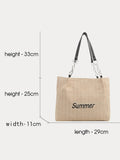 Large Capacity Woven Straw Tote Bag