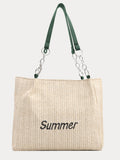 Large Capacity Woven Straw Tote Bag