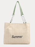 Large Capacity Woven Straw Tote Bag