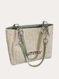 Large Capacity Woven Straw Tote Bag