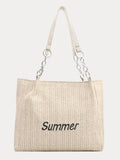 Large Capacity Woven Straw Tote Bag