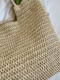 Boho Simple Large Capacity Woven Straw Tote Bag