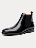 Retro Leather Chelsea Boots Slip-On Ankle Boots