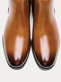 Retro Leather Chelsea Boots Slip-On Ankle Boots