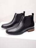Western Embroidered Square Toe Chelsea Boots
