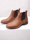 Western Embroidered Square Toe Chelsea Boots