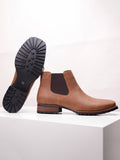 Western Embroidered Square Toe Chelsea Boots