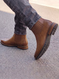 Vintage Embroidered Western Chelsea Boots