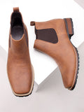 Western Embroidered Square Toe Chelsea Boots