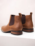 Western Embroidered Square Toe Chelsea Boots