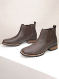 Western Embroidered Square Toe Chelsea Boots