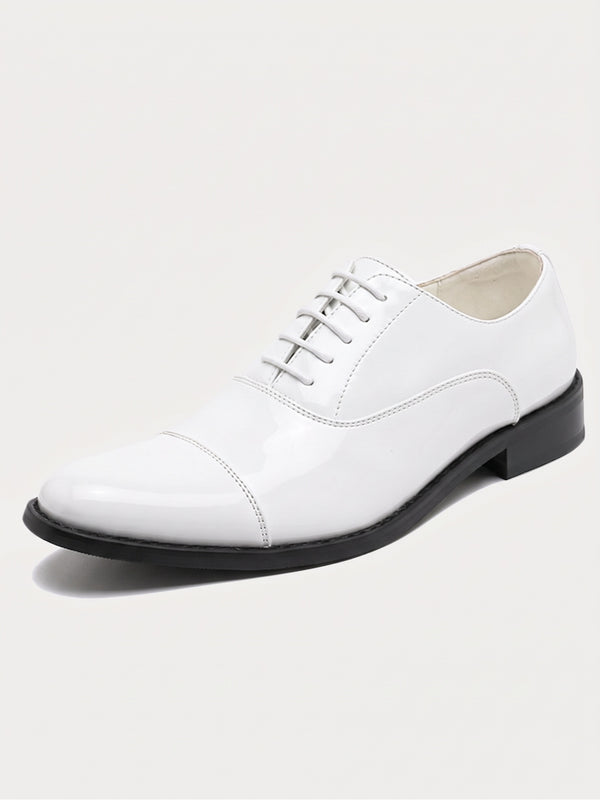 Patent Leather Cap Toe Oxford Dress Shoes