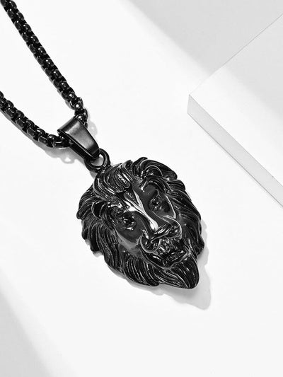 Lion Head Pendant Necklace singleton_gift coofandystore 