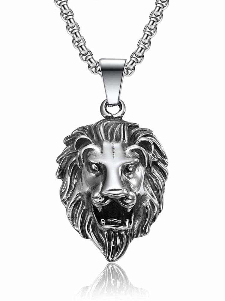 Lion Head Pendant Necklace singleton_gift coofandystore 