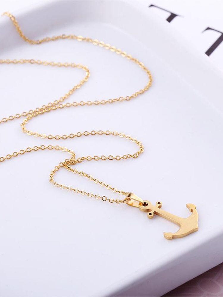 Unique Anchor Pendant with Chain Necklace coofandy 