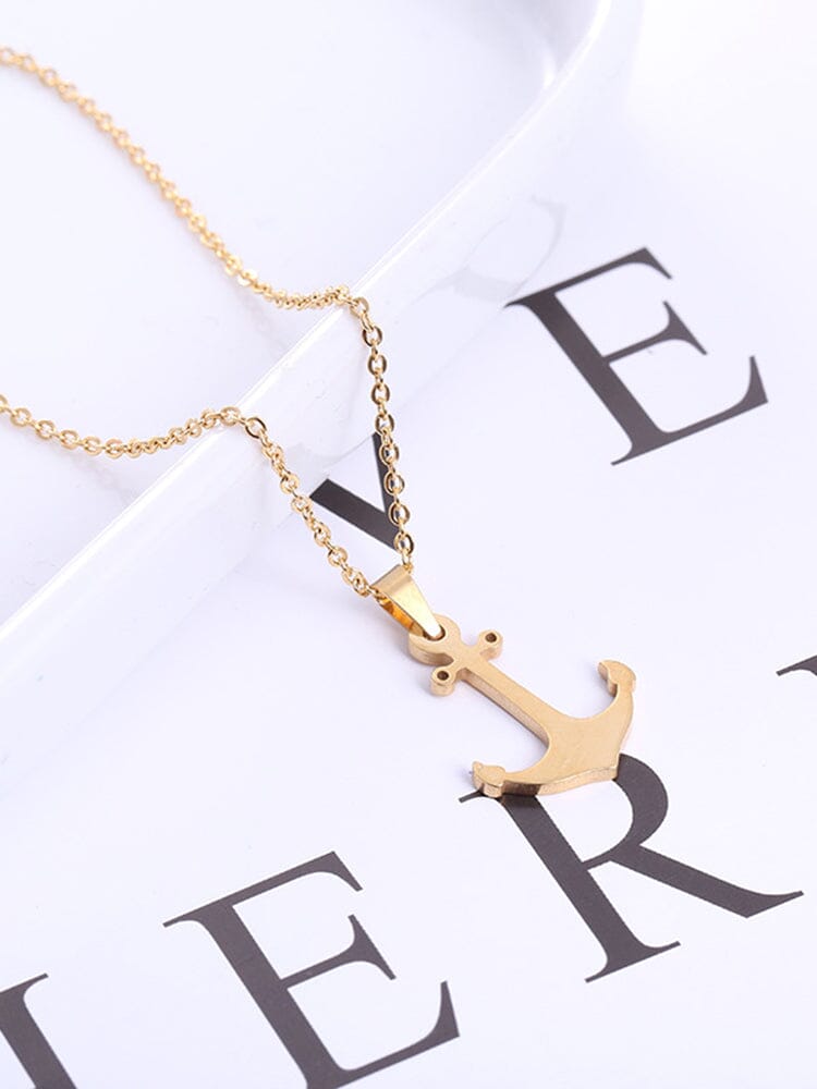 Unique Anchor Pendant with Chain Necklace coofandy 