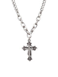 Stylish Crucifix Pendant with Chain Necklace coofandy Silver F 