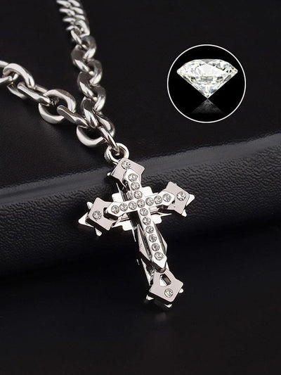 Stylish Crucifix Pendant with Chain Necklace coofandy 