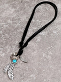 Retro Feather Pendant Necklace Necklace coofandystore 