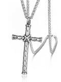 Vintage Cross Pendant Chain Necklace Necklace coofandy 