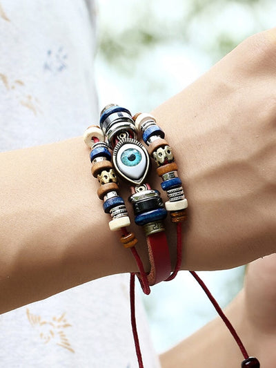 Bohemian Mystical Eye Beaded Bracelet Bracelet coofandy 